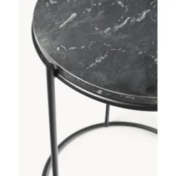 Tavolino Rotondo Con Piano In Marmo Ella