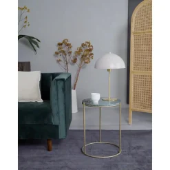 Tavolino Rotondo Con Piano In Marmo Ella