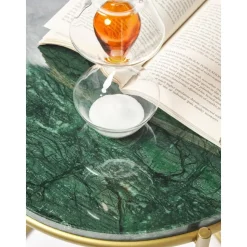 Tavolino Rotondo Con Piano In Marmo Ella