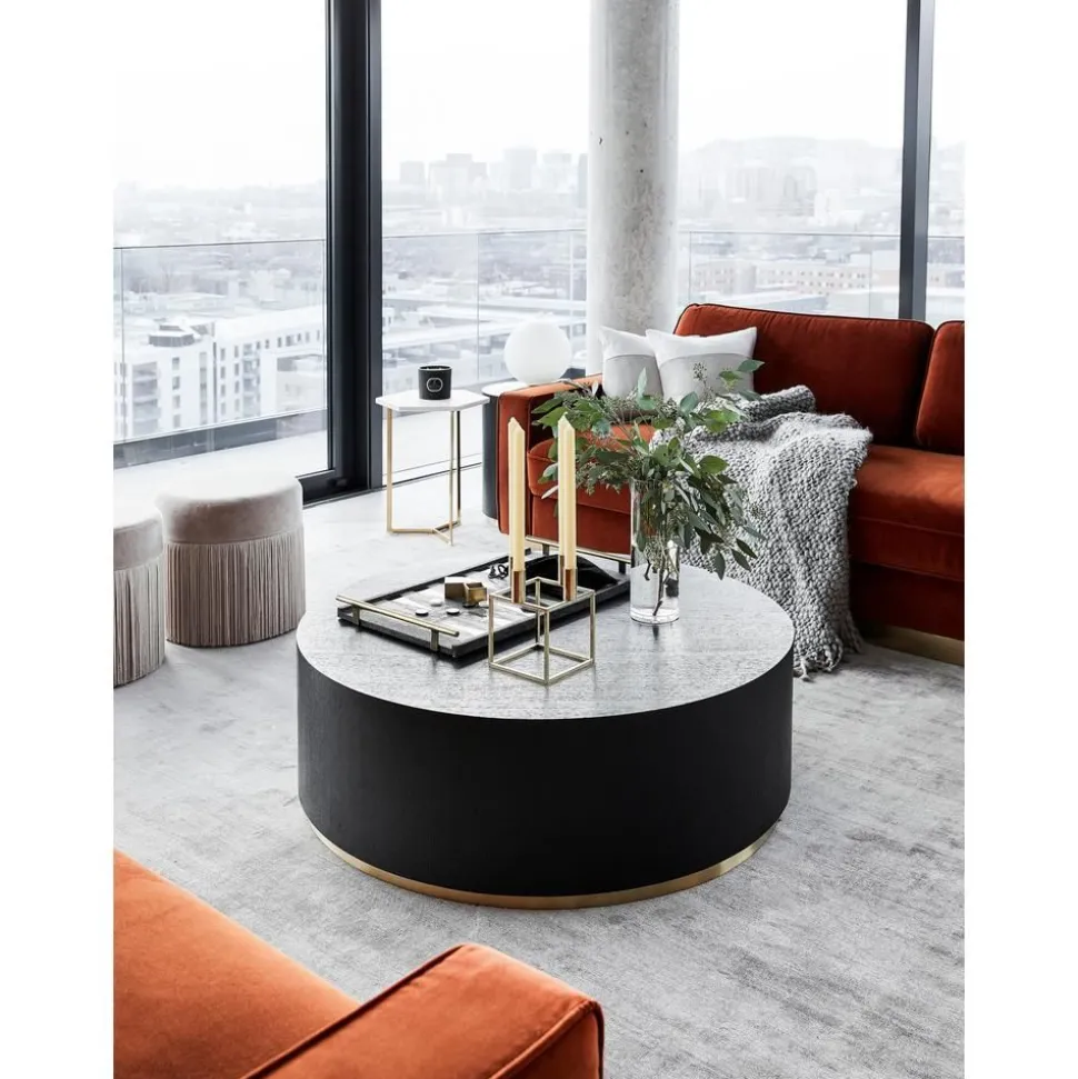 Tavolino Rotondo Da Salotto Xl Clarice