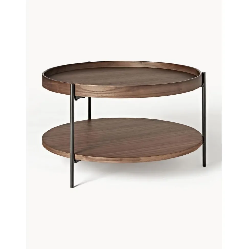 Tavolino Rotondo Da Salotto In Legno Renee