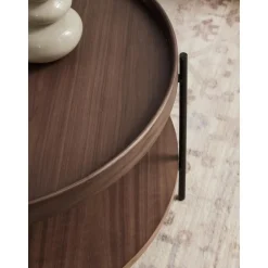 Tavolino Rotondo Da Salotto In Legno Renee