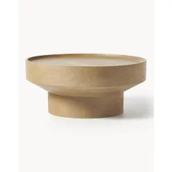 Tavolino Rotondo Da Salotto In Legno Di Mango Benno