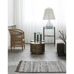 Tavolino Rotondo Da Salotto Con Finitura Anticata Rota