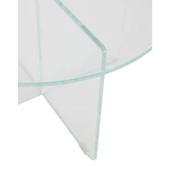 Tavolino Rotondo Da Salotto Con Piano In Vetro Iris