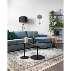 Tavolino Rotondo Da Salotto In Metallo Snow