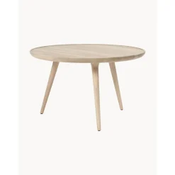 Tavolino Rotondo Da Salotto In Legno Di Quercia Accent, Fatto A Mano