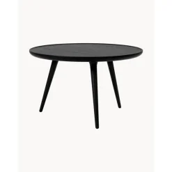 Tavolino Rotondo Da Salotto In Legno Di Quercia Accent, Fatto A Mano