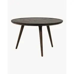 Tavolino Rotondo Da Salotto In Legno Di Quercia Accent, Fatto A Mano