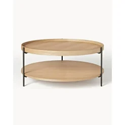 Tavolino Rotondo Da Salotto In Legno Renee