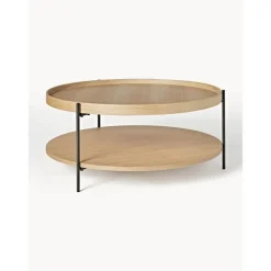 Tavolino Rotondo Da Salotto In Legno Renee