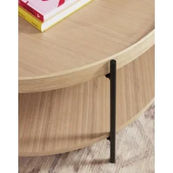 Tavolino Rotondo Da Salotto In Legno Renee