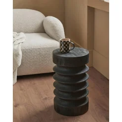 Tavolino Rotondo In Legno Di Mango Ringo