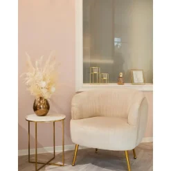 Tavolino Rotondo In Marmo Alys