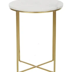 Tavolino Rotondo In Marmo Alys