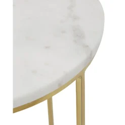 Tavolino Rotondo In Marmo Alys