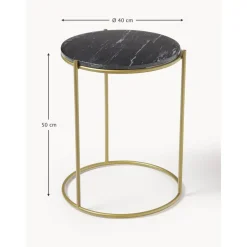 Tavolino Rotondo In Marmo Ella