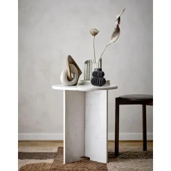 Tavolino Rotondo In Marmo Jasmina