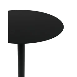 Tavolino Rotondo In Metallo Nero Snow