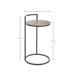 Tavolino Rotondo In Metallo Circle