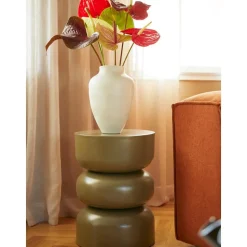 Tavolino Rotondo In Metallo Alma