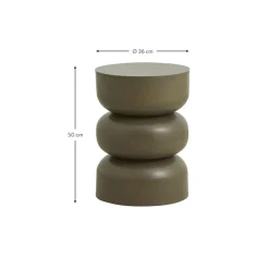 Tavolino Rotondo In Metallo Alma