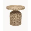 Tavolino Rotondo In Rattan Camo