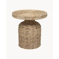 Tavolino Rotondo In Rattan Camo