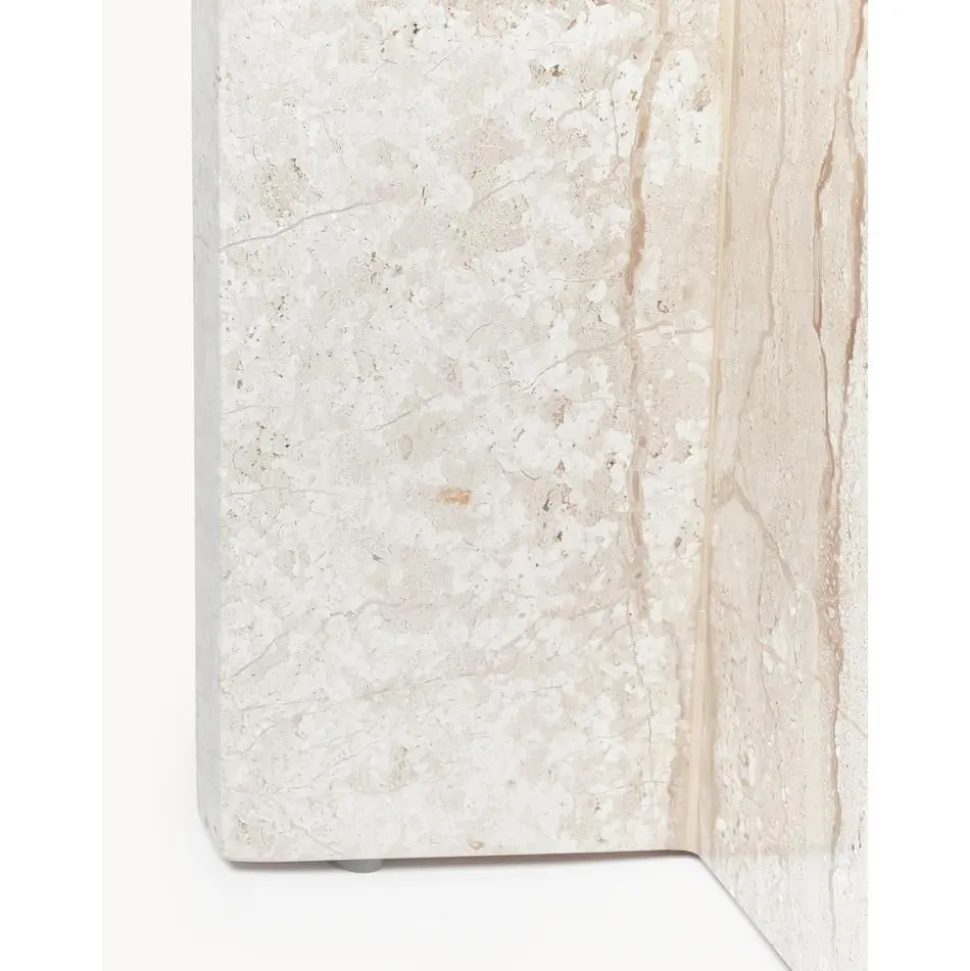 Tavolino Rotondo In Travertino Marisa