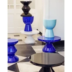 Tavolino Rotondo Zig Zag