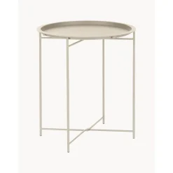 Tavolino-Vassoio Rotondo In Metallo Sangro