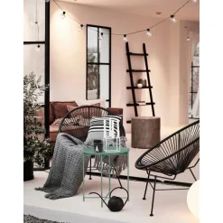 Tavolino-Vassoio Rotondo In Metallo Sangro