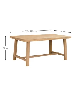 Tavolo Allungabile In Legno Di Quercia Brooklyn, In Verie Misure