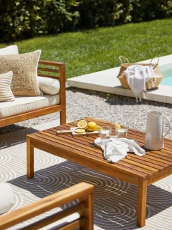 Tavolo Da Giardino In Legno Di Acacia Bo 100 X 60 Cm