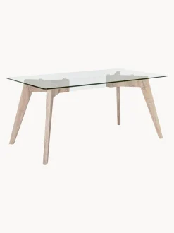 Tavolo Da Pranzo Con Piano In Vetro Kenya Aryan