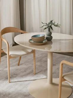 Tavolo Ovale In Marmo Miley, 120 X 90 Cm
