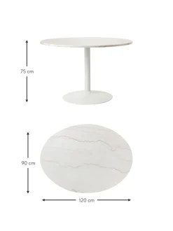 Tavolo Ovale In Marmo Miley, 120 X 90 Cm