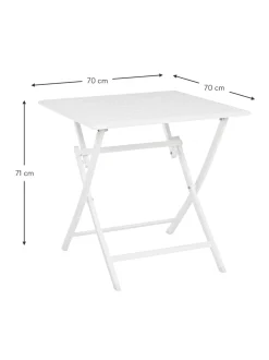 Tavolo Pieghevole Da Giardino Bianco Elin, 70 X 70 Cm