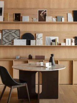 Tavolo Rotondo Con Piano In Arenaria Androgyne, O 120 Cm