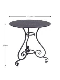 Tavolo Rotondo Da Balcone In Metallo Etienne, O 70 Cm