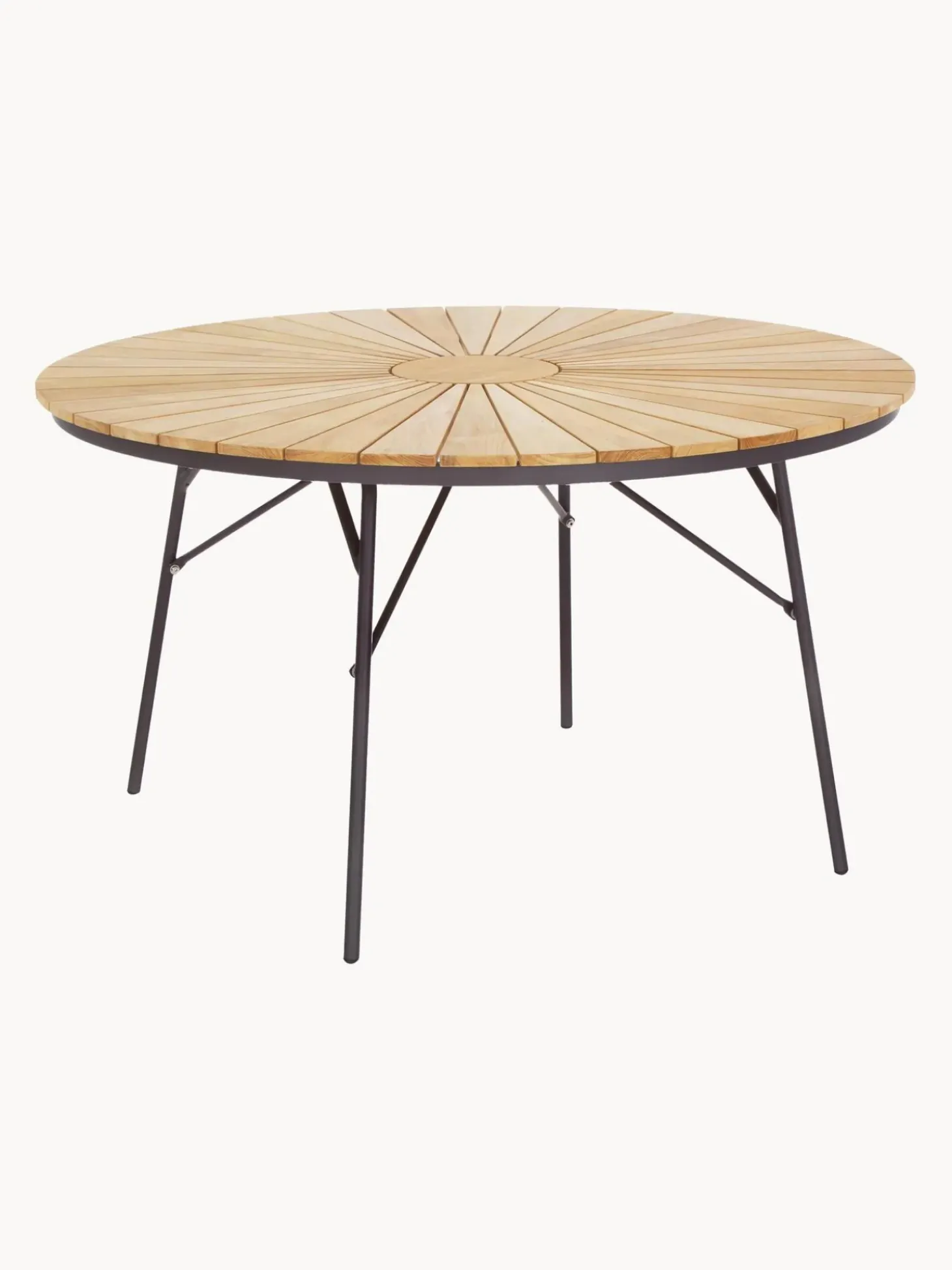 Tavolo Rotondo Da Giardino Con Piano In Legno Di Teak In Varie Misure Hard & Ellen