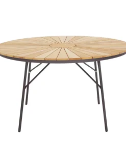 Tavolo Rotondo Da Giardino Con Piano In Legno Di Teak In Varie Misure Hard & Ellen