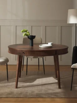 Tavolo-Contenitore Rotondo In Legno Di Quercia Calary