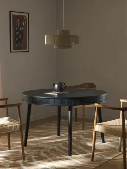 Tavolo-Contenitore Rotondo In Legno Di Quercia Calary