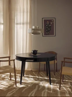 Tavolo-Contenitore Rotondo In Legno Di Quercia Calary