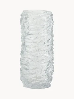 Vaso Alto In Vetro Dalla Superficie Strutturata Maio