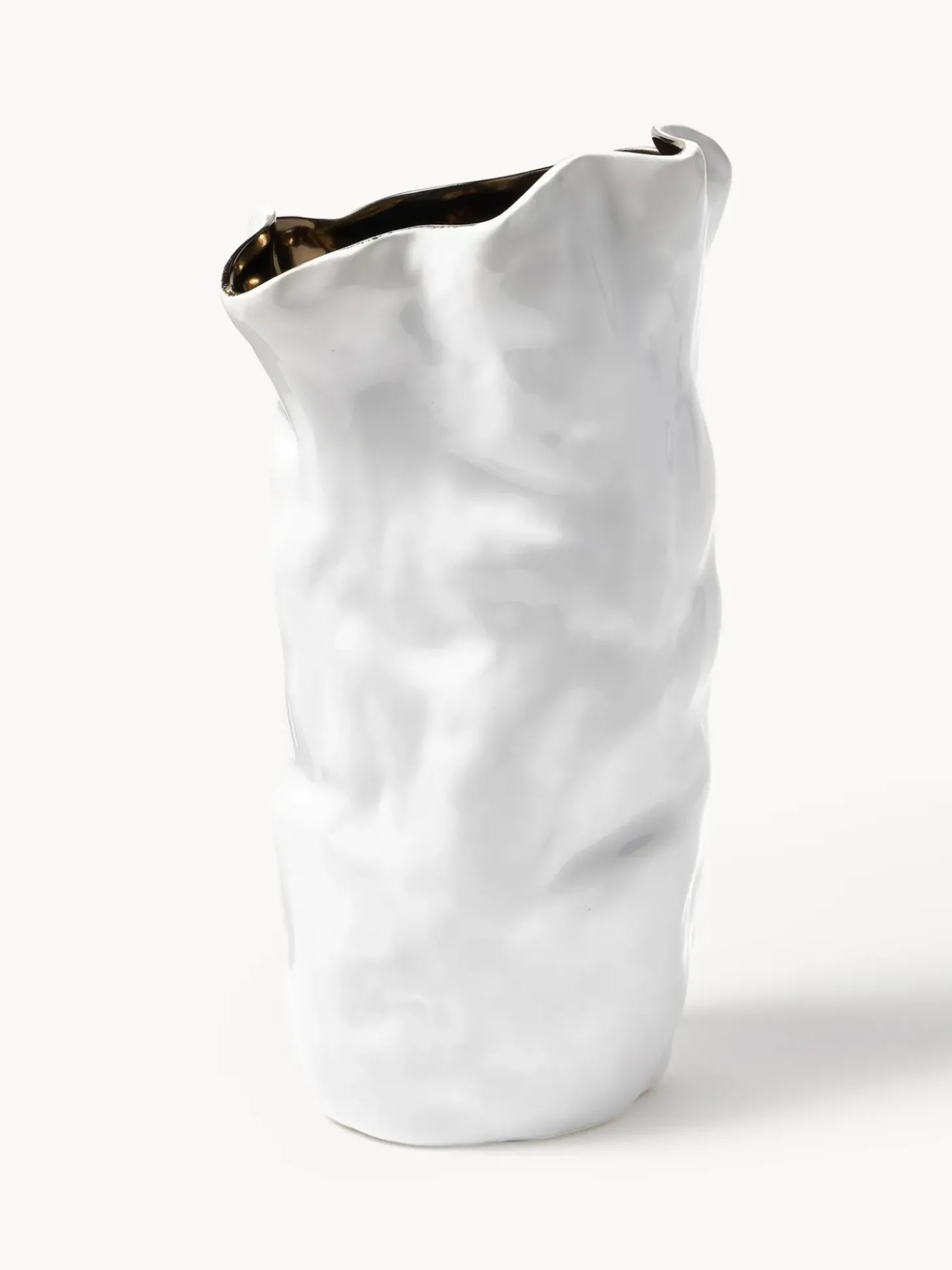 Vaso Con Decoro Dorato Dimple