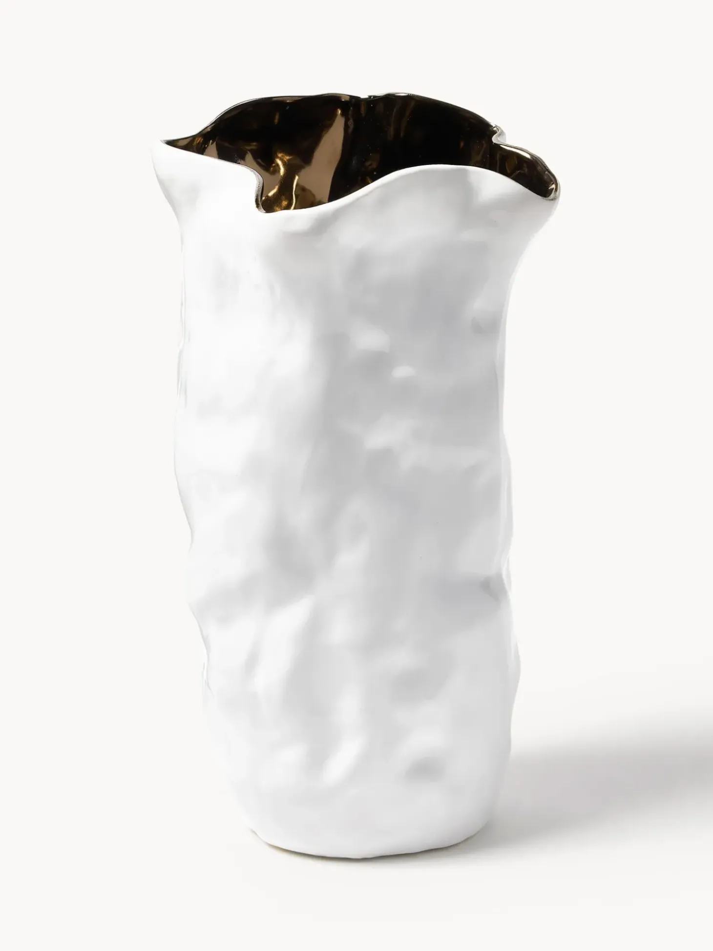 Vaso Con Decoro Dorato Dimple