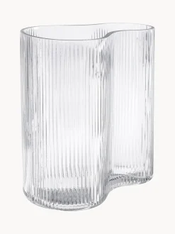 Vaso Di Design In Vetro Soffiato Con Rilievo Scanalato Dawn