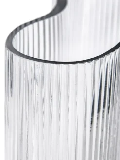 Vaso Di Design In Vetro Soffiato Con Rilievo Scanalato Dawn